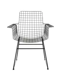 HKliving Metall-Armlehnstuhl Wire 6 HKliving Metall-Armlehnstuhl Wire – Bild 4