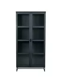 Rowico Schwarze Glasvitrine Everett 6 Rowico Schwarze Glasvitrine Everett – Bild 4