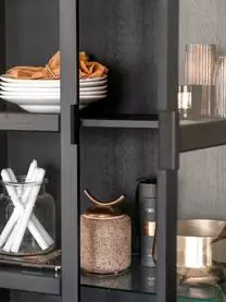 Rowico Schwarze Glasvitrine Everett 7 Rowico Schwarze Glasvitrine Everett – Bild 5