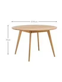 Rowico Runder Esstisch Yumi Aus Eichenholz, Ø 115 Cm 5 Rowico Runder Esstisch Yumi Aus Eichenholz, Ø 115 Cm – Bild 3