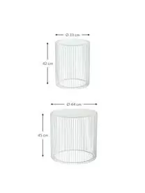 Kare Design Metall-Beistelltisch 2er-Set Wire Mit Glasplatte 5 Kare Design Metall-Beistelltisch 2er-Set Wire Mit Glasplatte – Bild 3