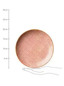 Bloomingville Handbemalte Frühstücksteller Carla Mit Verspieltem Muster, 3er-Set 5 Bloomingville Handbemalte Frühstücksteller Carla Mit Verspieltem Muster, 3er-Set – Bild 3