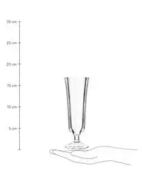 Cote Table Sektflöten Ana Mit Geriffelter Oberfläche, 12 Stück 5 Cote Table Sektflöten Ana Mit Geriffelter Oberfläche, 12 Stück – Bild 3