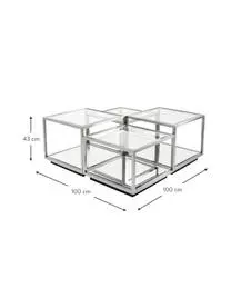 Kare Design Couchtisch-Set Luigi Mit Spiegel-Böden, 4-tlg. 4 Kare Design Couchtisch-Set Luigi Mit Spiegel-Böden, 4-tlg. – Bild 2