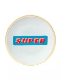 Bitossi Home Porzellan-Frühstücksteller Super Mit Aufschrift