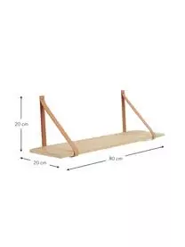 HOUSE NORDIC Wandregal Forno Mit Lederriemen, Natur 4 HOUSE NORDIC Wandregal Forno Mit Lederriemen, Natur – Bild 2