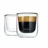 Blomus Doppelwandige Glas-Espressobecher Nero, 2 Stück