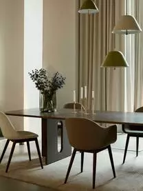 Menu Esstisch Androgyne Mit Eichenfurnier, Dunkel Gebeizt, Verschiedene Größen 4 Menu Esstisch Androgyne Mit Eichenfurnier, Dunkel Gebeizt, Verschiedene Größen – Bild 2