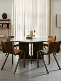 Menu Runder Esstisch Androgyne Mit Dunklem Eichenholzfurnier, Verschiedene Größen 4 Menu Runder Esstisch Androgyne Mit Dunklem Eichenholzfurnier, Verschiedene Größen – Bild 2