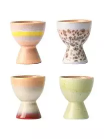 HKliving Handgemachte Eierbecher 70's, 4-Set 3 HKliving Handgemachte Eierbecher 70's, 4-Set