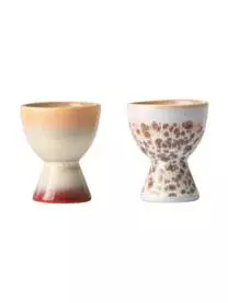 HKliving Handgemachte Eierbecher 70's, 4-Set 7 HKliving Handgemachte Eierbecher 70's, 4-Set – Bild 5