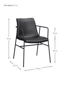 Rowico Kunstleder-Armlehnstühle Huntingbay, 2 Stück 6 Rowico Kunstleder-Armlehnstühle Huntingbay, 2 Stück – Bild 4