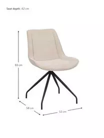 Rowico Gepolsterte Drehstühle Rossport Mit Metall-Beinen, 2 Stück 5 Rowico Gepolsterte Drehstühle Rossport Mit Metall-Beinen, 2 Stück – Bild 3