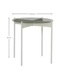 Hübsch Runder Beistelltisch Beam Mit Glasplatte 5 Hübsch Runder Beistelltisch Beam Mit Glasplatte – Bild 3