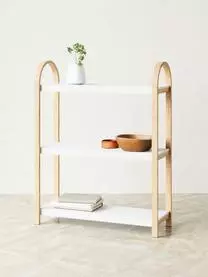 Umbra Metall-Standregal Bellwood Mit Holz-Gestell 4 Umbra Metall-Standregal Bellwood Mit Holz-Gestell – Bild 2