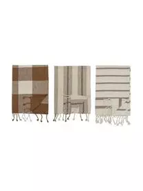 Bloomingville Baumwoll-Geschirrtücher Papaya Mit Fransen, 3er-Set 5 Bloomingville Baumwoll-Geschirrtücher Papaya Mit Fransen, 3er-Set – Bild 3