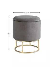 Bizzotto Samt-Hocker Polina Mit Stauraum 4 Bizzotto Samt-Hocker Polina Mit Stauraum – Bild 2