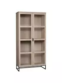 Rowico Glasvitrine Everett Mit Eichenholz-Rahmen