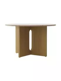 Menu Runder Esstisch Androgyne Mit Tischplatte Aus Sandstein, Ø 120 Cm