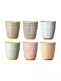 Bloomingville Becher Carla Mit Kleinem Muster, 6er-Set