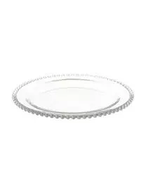 Cote Table Glas-Dessertteller Perles Mit Randdekor, 2 Stück