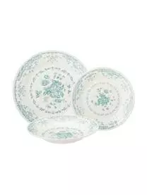 Bitossi Home Geschirr-Set Rose Mit Blumendesign, 6 Personen (18-tlg.)