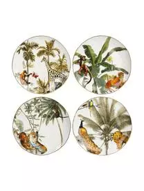 &k Amsterdam Frühstücksteller Animaux Und Tropischen Motiven, 4er-Set