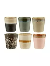 HKliving Handgemachte XS Becher 70's, 6er-Set 3 HKliving Handgemachte XS Becher 70's, 6er-Set