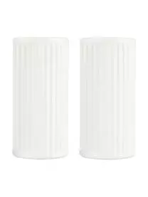 Aida Weiße Salz- Und Pfefferstreuer Groove Mit Rillenstruktur, 2er-Set