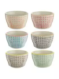 Bloomingville Schälchen Carla Mit Kleinem Muster, 6er-Set