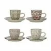 Bloomingville Espressotassen Mit Untertassen Karine Mit Kleinem Muster, 4 Stück 1 Bloomingville Espressotassen Mit Untertassen Karine Mit Kleinem Muster, 4 Stück -Angebote Möbel Store 1692481