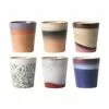 HKliving Handgemachte XS Becher 70's, 6er-Set 1 HKliving Handgemachte XS Becher 70's, 6er-Set -Angebote Möbel Store 1692592
