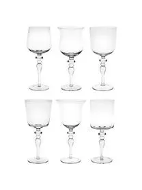 Bitossi Home Mundgeblasene Weingläser Diseguale In Unterschiedlichen Formen, 6 Stück