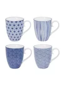 Tokyo Design Studio Handgemachte Porzellan-Tassen Nippon, 4-er Set