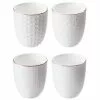 Tokyo Design Studio Handgemachte Porzellan-Becher Nippon Mit Struktur Und Goldrand, 4-er Set -Angebote Möbel Store 1693406
