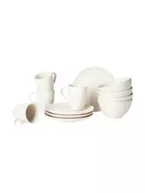 Broste Copenhagen Handgemachtes Frühstücks-Set Nordic Vanilla, 4 Personen (12-tlg.)