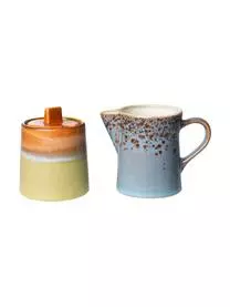 HKliving Handgemachtes Milchkännchen Und Zuckerdose 70's, 2er-Set 3 HKliving Handgemachtes Milchkännchen Und Zuckerdose 70's, 2er-Set