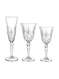 RCR Kristall-Weingläser Melodia Mit Relief, 18er-Set (6 Personen)