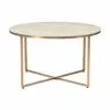 ICONS By Westwing Collection Runder Couchtisch Antigua Mit Glasplatte In Marmor-Optik Von Motsi Mabuse -Angebote Möbel Store 1699830