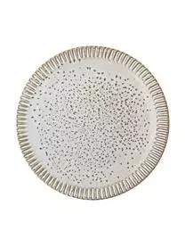 Bloomingville Handgemachte Frühstücksteller Thea Mit Reaktiver Glasur Und Rillenrelief, 4 Stück