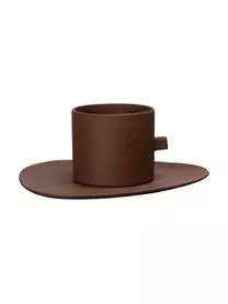 ByOn Kaffeetassen Mit Untertassen Clay, 2 Stück