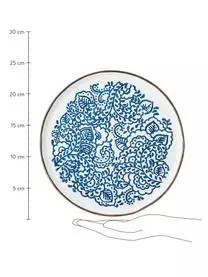 Bloomingville Handgemachte Frühstücksteller Molly Mit Blauem Blumenmuster, 3er-Set 5 Bloomingville Handgemachte Frühstücksteller Molly Mit Blauem Blumenmuster, 3er-Set – Bild 3